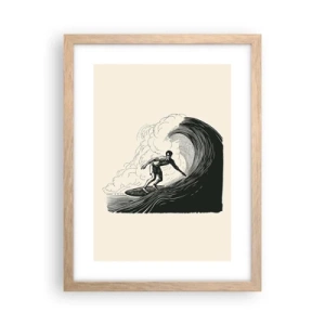 Plakat w ramie jasny dąb - Król fali - 30x40 cm