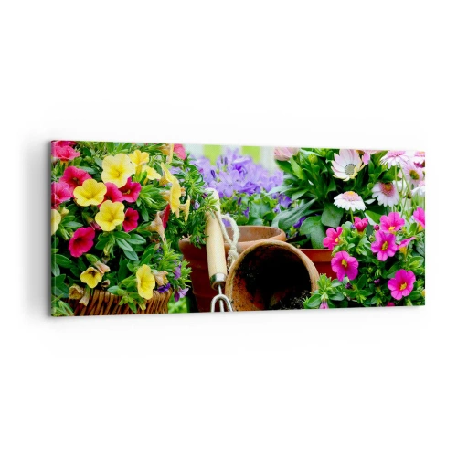 Obraz na płótnie - Ogródek Zosi - 100x40 cm