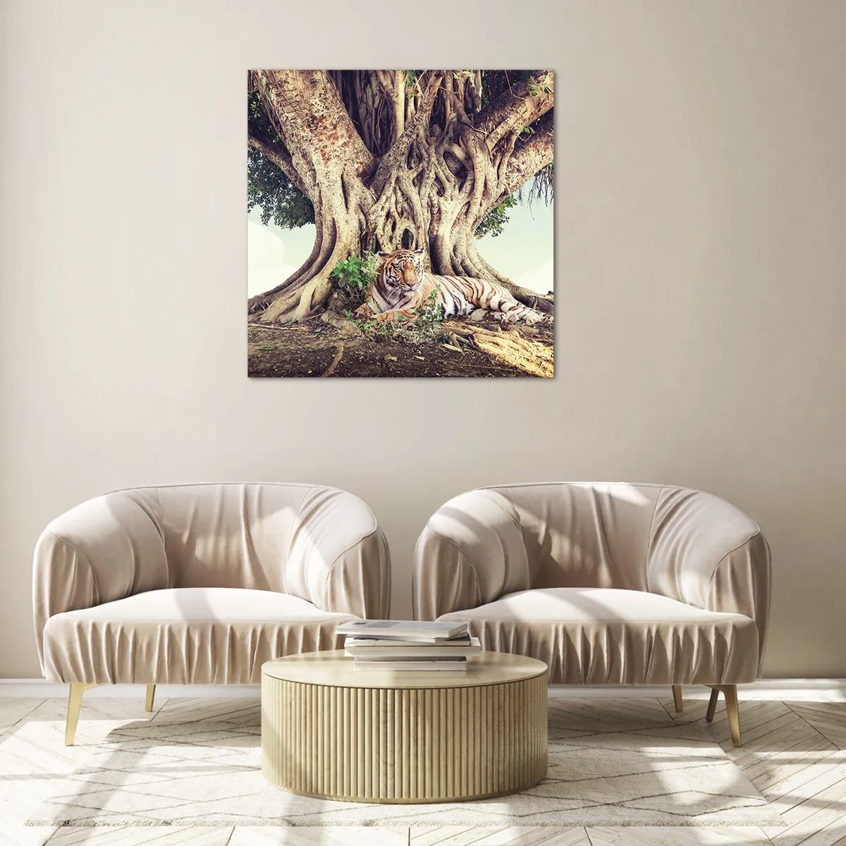 Obraz na szkle - Widok z Księgi Rodzaju - 30x30 cm