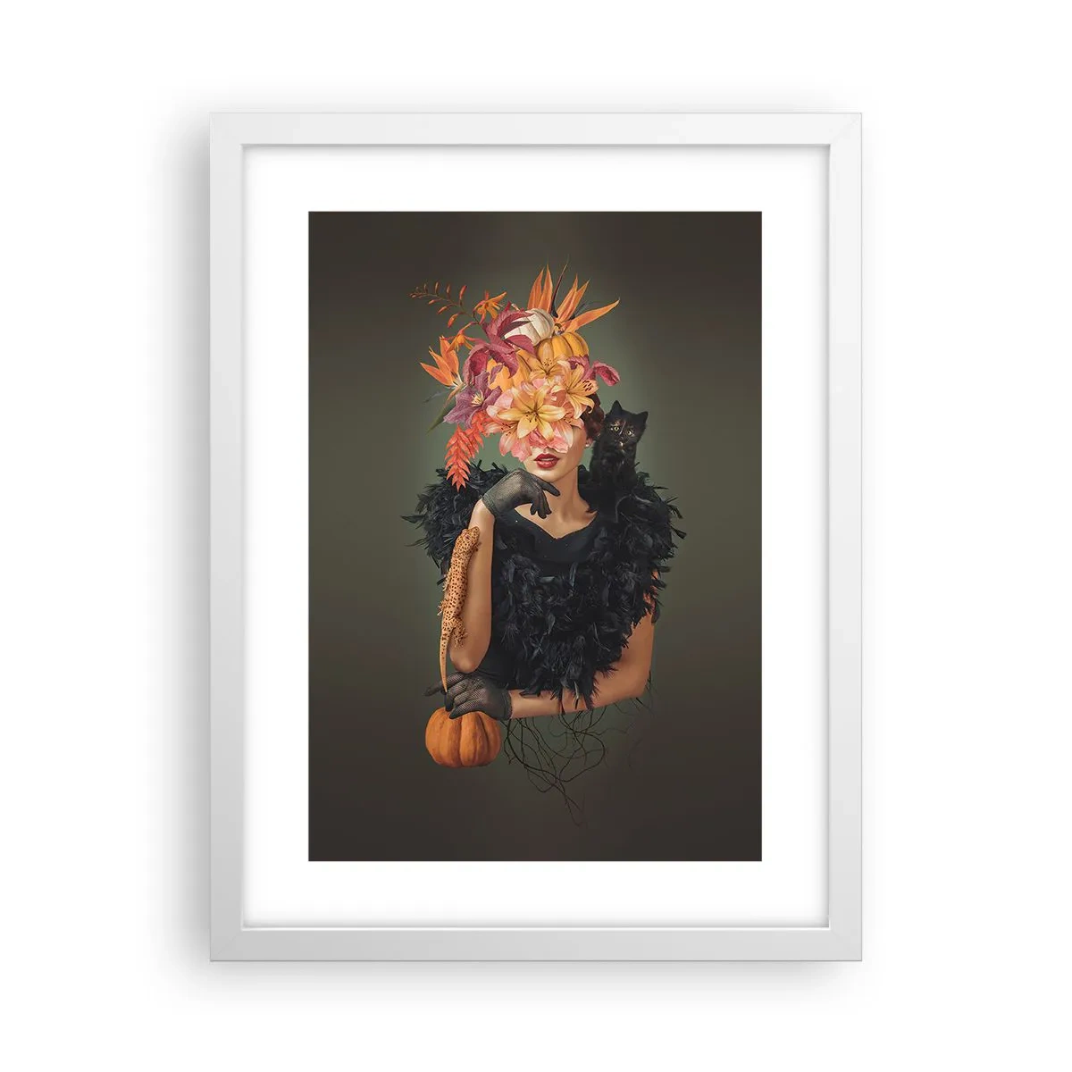 Plakat w białej ramie - Czar wiedźmy - 30x40 cm