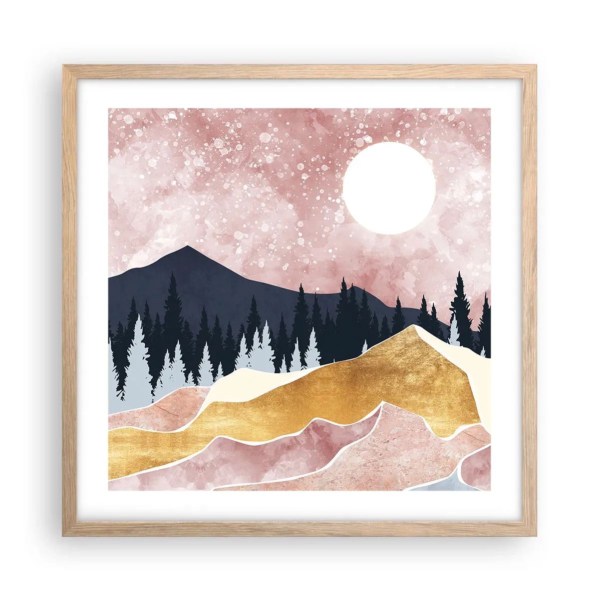 Plakat w ramie jasny dąb - Nocna straż - 50x50 cm