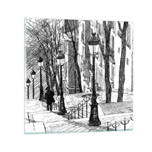 Obraz na szkle - Historia miłosna czy opowieśc grozy? - 30x30 cm