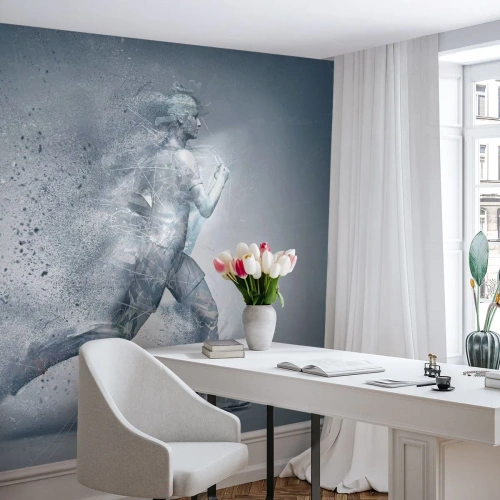 Fototapeta Premium Canvas - Energia krystalicznie czysta - Abstrakcja, Grafika, Biegacz - 150x105 cm