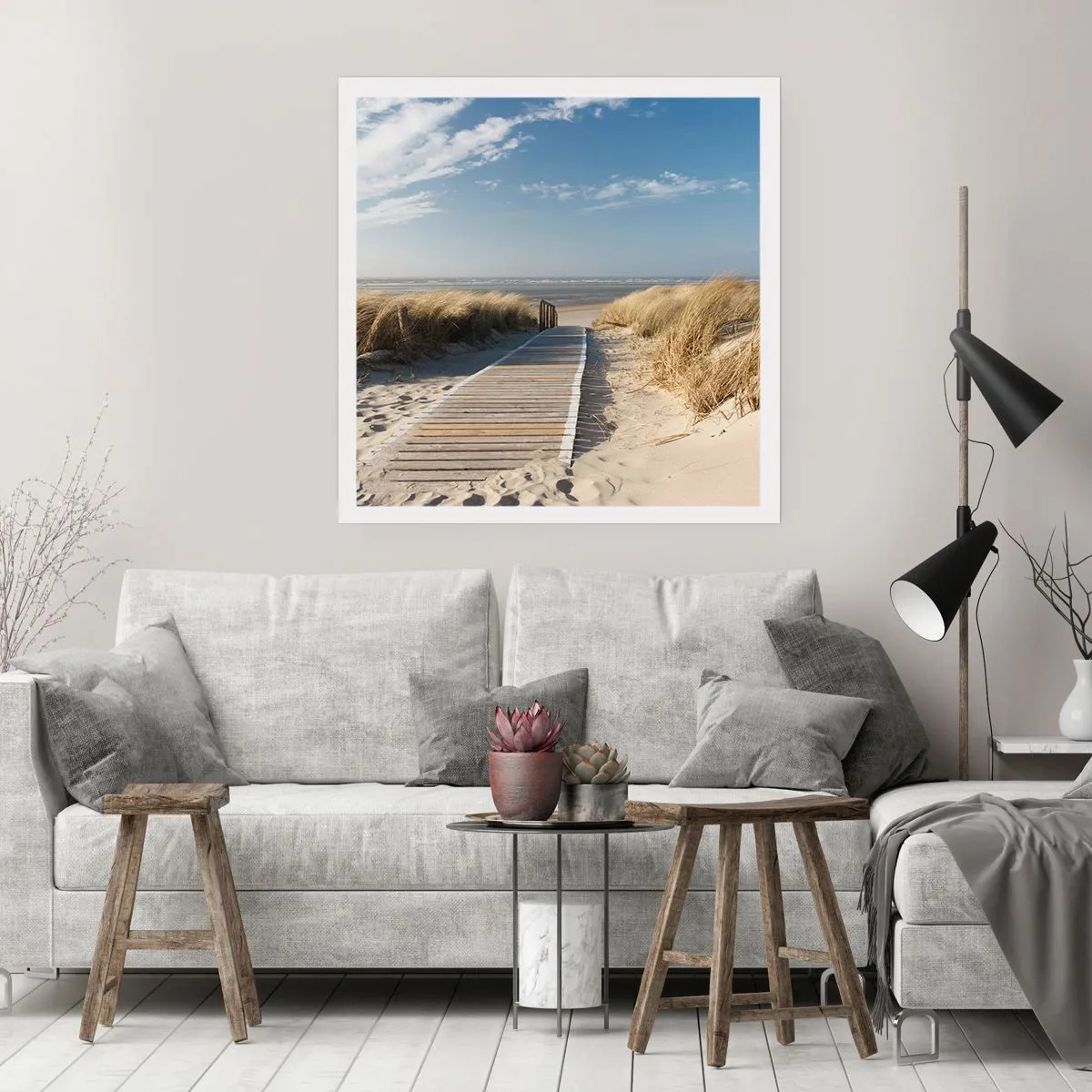 Plakat - Za wydmą, w szumie traw - 50x50 cm