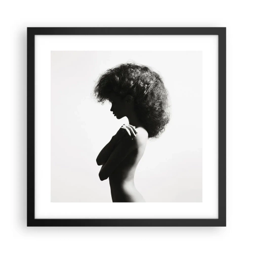 Plakat w czarnej ramie - Jak kwiat na smukłej łodydze - 40x40 cm