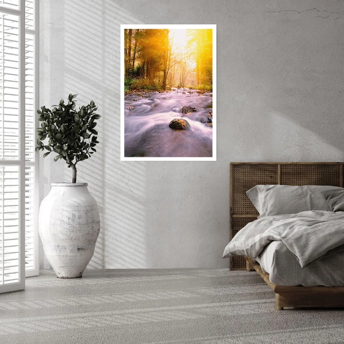 Plakat - Malachit w srebrno-złotej oprawie - 70x100 cm