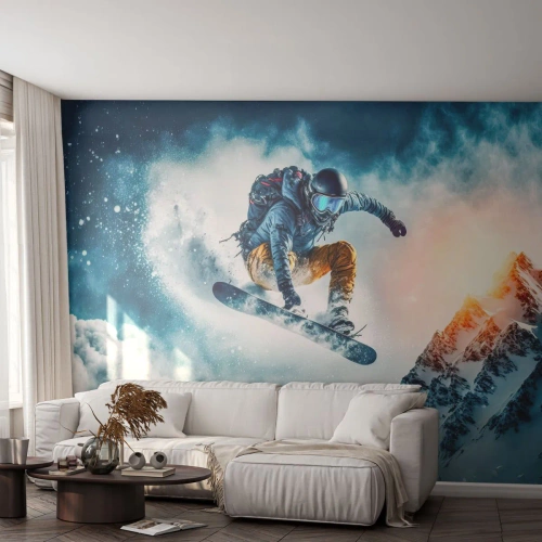 Fototapeta Samoprzylepna Deluxe Sticker - Ekstremalne emocje - Snowboard, Sport, Zima - 250x175 cm