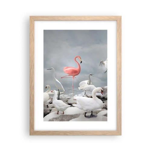 Plakat w ramie jasny dąb - Skąd się tu wziąłem? - 30x40 cm