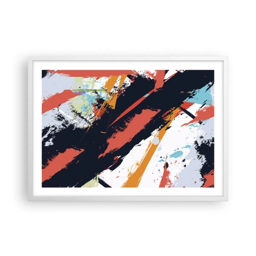 Plakat w białej ramie - Kompozycja dynamiczna - 70x50 cm