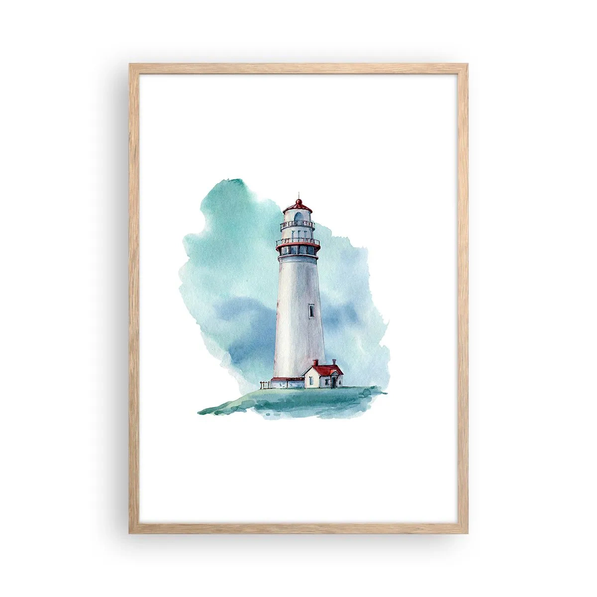 Plakat w ramie jasny dąb - Łagodna siostra błękitu - 50x70 cm