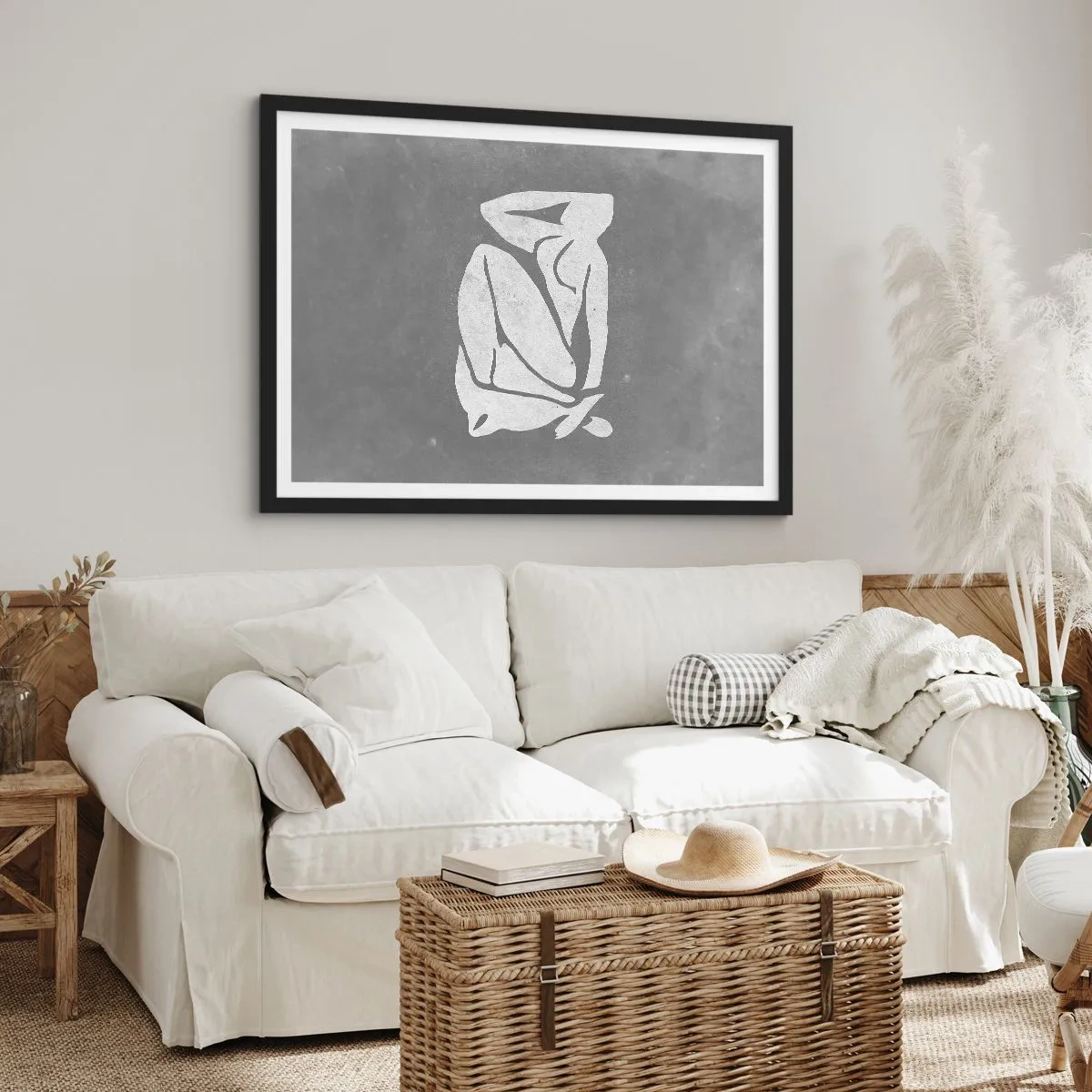 Plakat w czarnej ramie - W zamyśleniu - 50x40 cm