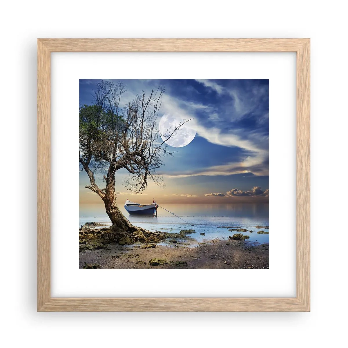 Plakat w ramie jasny dąb - To koniec czy początek? - 30x30 cm