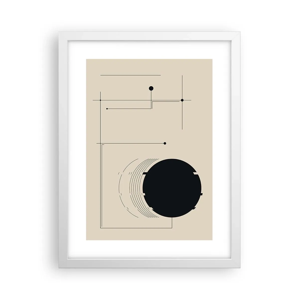 Plakat w białej ramie - Sprężysta i dynamiczna kompozycja - 30x40 cm