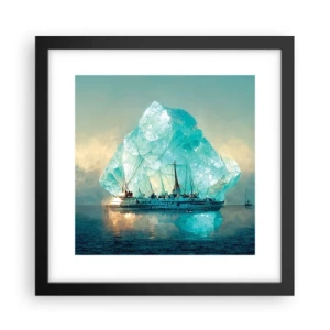 Plakat w czarnej ramie - Arktyczny brylant - 30x30 cm
