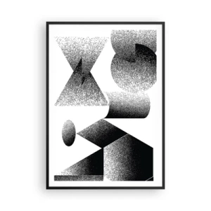 Plakat w czarnej ramie - Kąty i owale - 70x100 cm