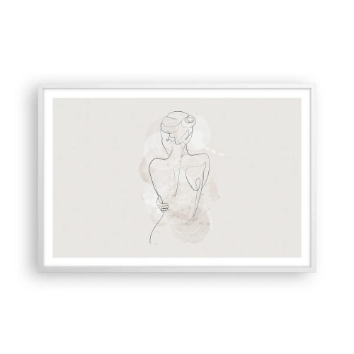 Plakat w białej ramie - Jak czuły instrument - 91x61 cm