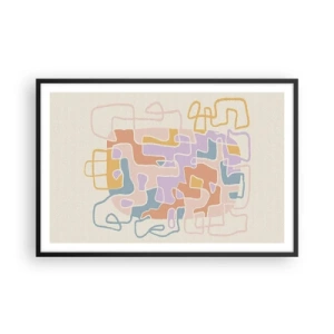 Plakat w czarnej ramie - Labirynt – radosna przygoda - 91x61 cm