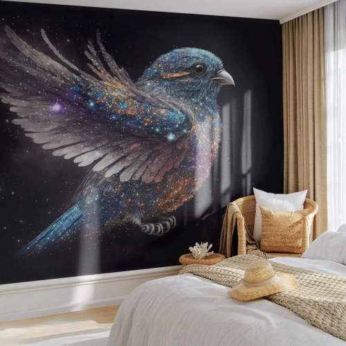 Fototapeta Premium Sand - Diamentowy wróbel - Ptak, Magiczny, Kosmos - 500x350 cm