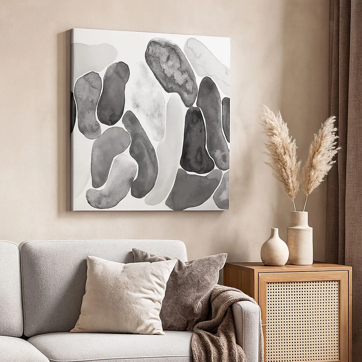 Obraz na płótnie - Abstrakcja kamienista - 30x30 cm