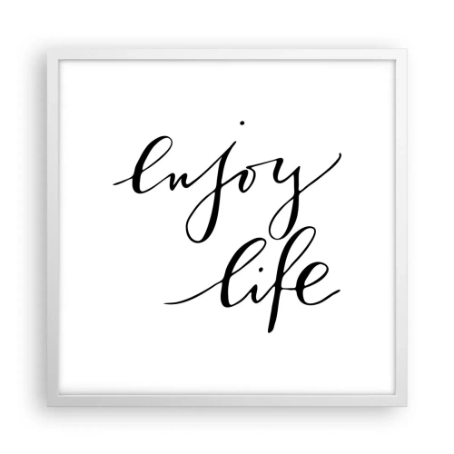 Plakat w białej ramie - Nic dodać… - 50x50 cm