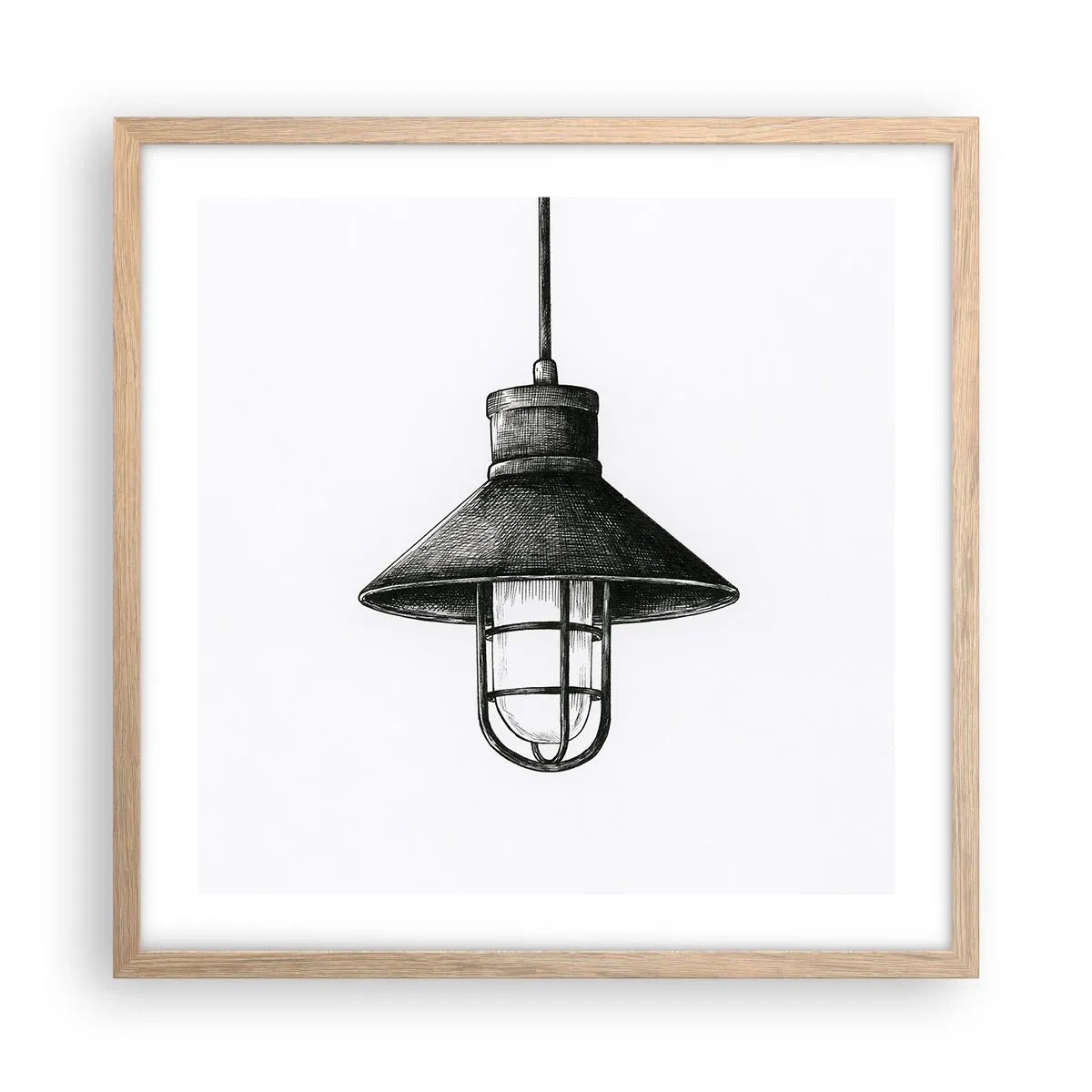Plakat w ramie jasny dąb - Jak przed laty… - 50x50 cm