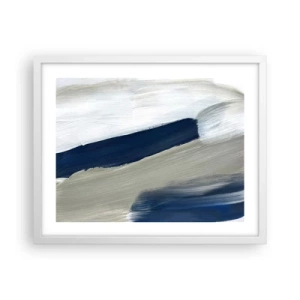 Plakat w białej ramie - Spotkanie z bielą - 50x40 cm