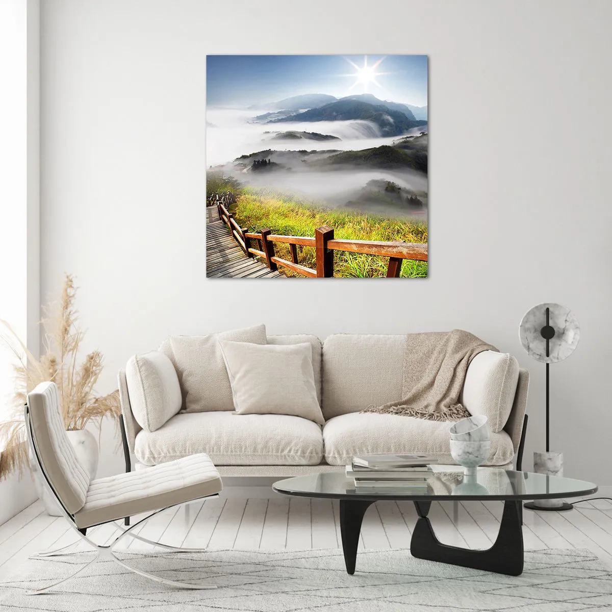 Obraz na szkle - Utkane z blasku i mgły - 60x60 cm