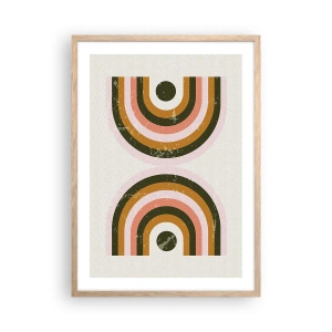 Plakat w ramie jasny dąb - Abstrakcja bliźniacza - 50x70 cm