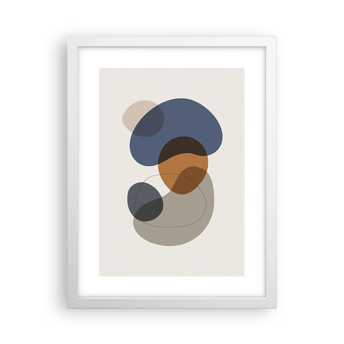 Plakat w białej ramie - Krople barw - 30x40 cm