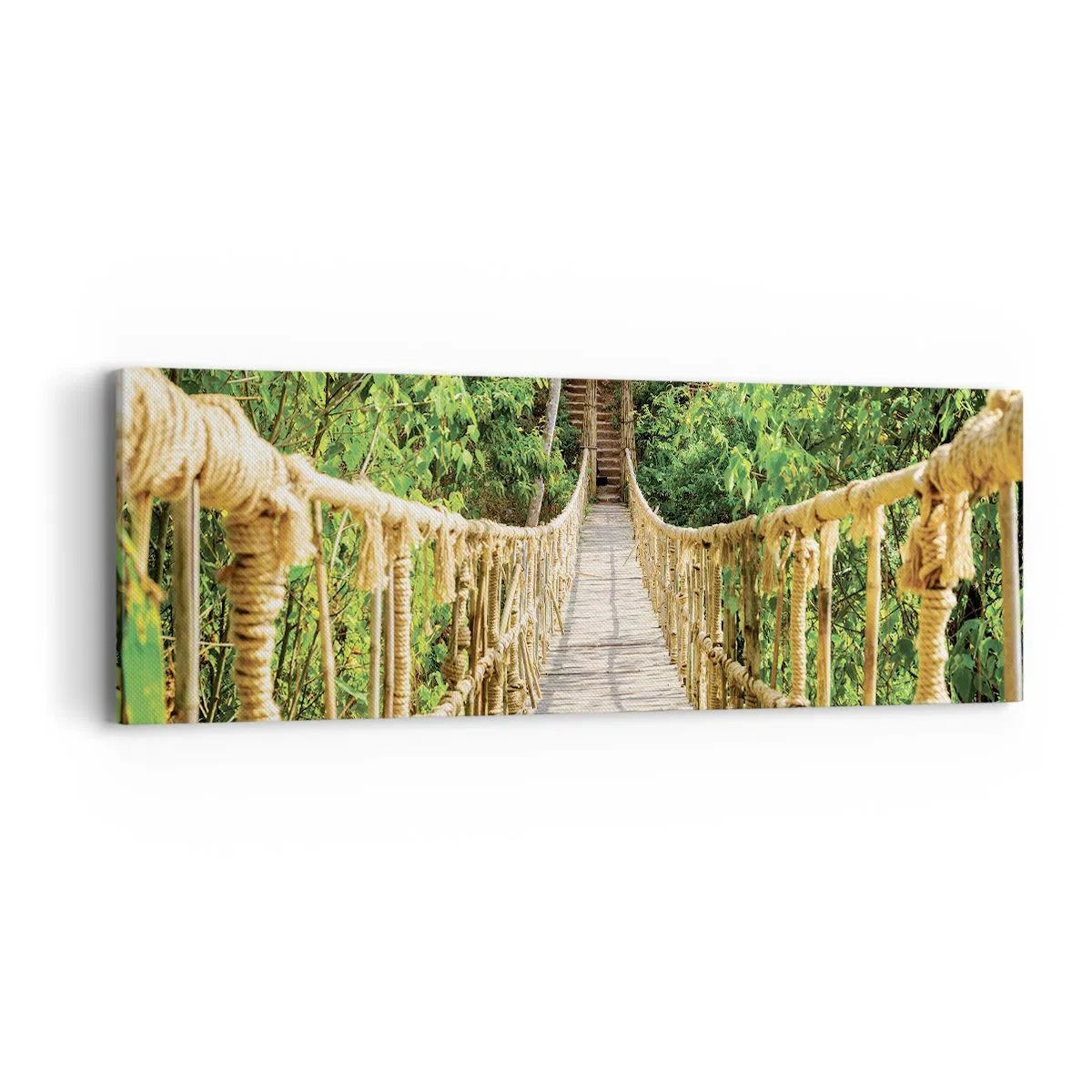 Obraz na płótnie - Zawieszony w zieleni - 90x30 cm