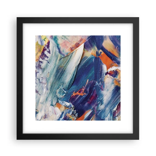 Plakat w czarnej ramie - Zamęt koloru - 30x30 cm