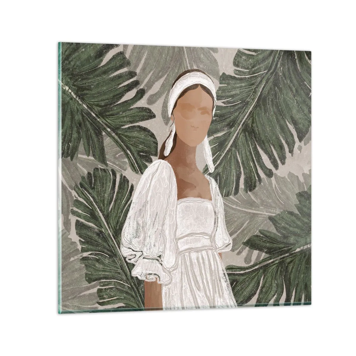 Obraz na szkle - Portret egzotyczny - 70x70 cm