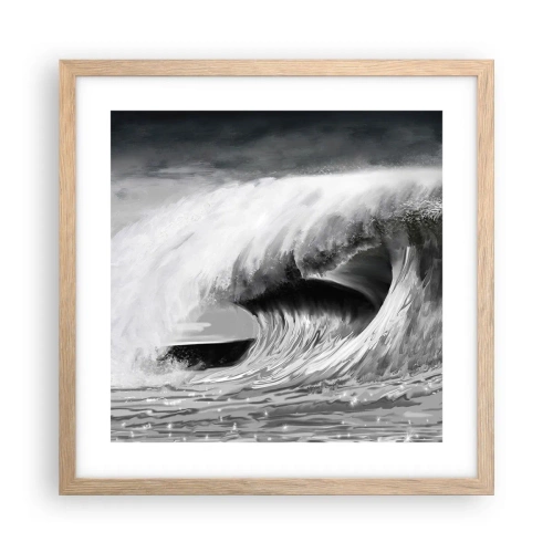 Plakat w ramie jasny dąb - Gniew oceanu - 40x40 cm