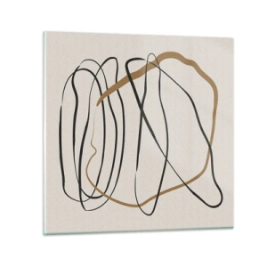 Obraz na szkle - Kompozycja – taniec opętaniec - 30x30 cm