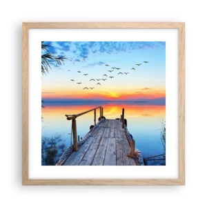 Plakat w ramie jasny dąb - Pora wracać… - 40x40 cm
