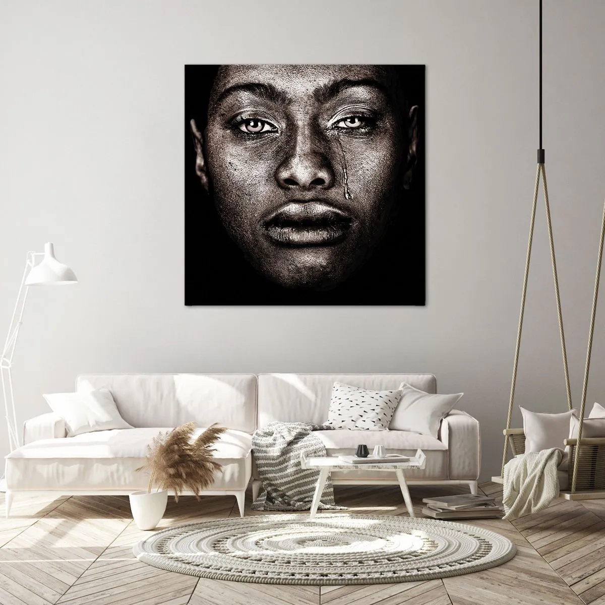 Obraz na płótnie - Jedna łza - 50x50 cm