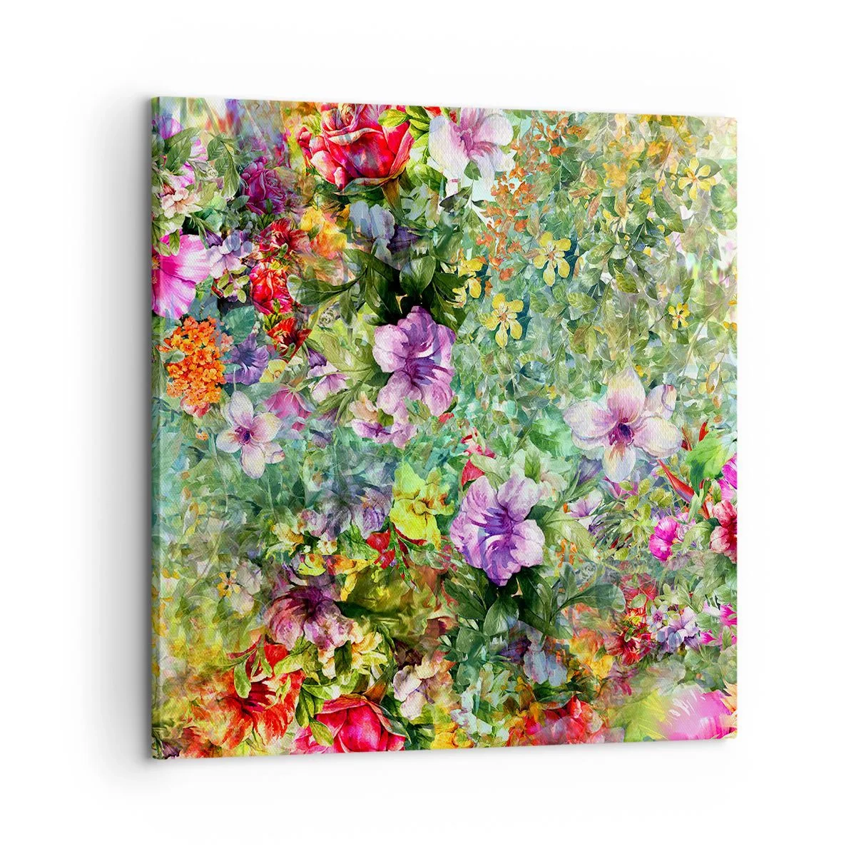Obraz na płótnie - W kwiaty na zatracenie - 60x60 cm