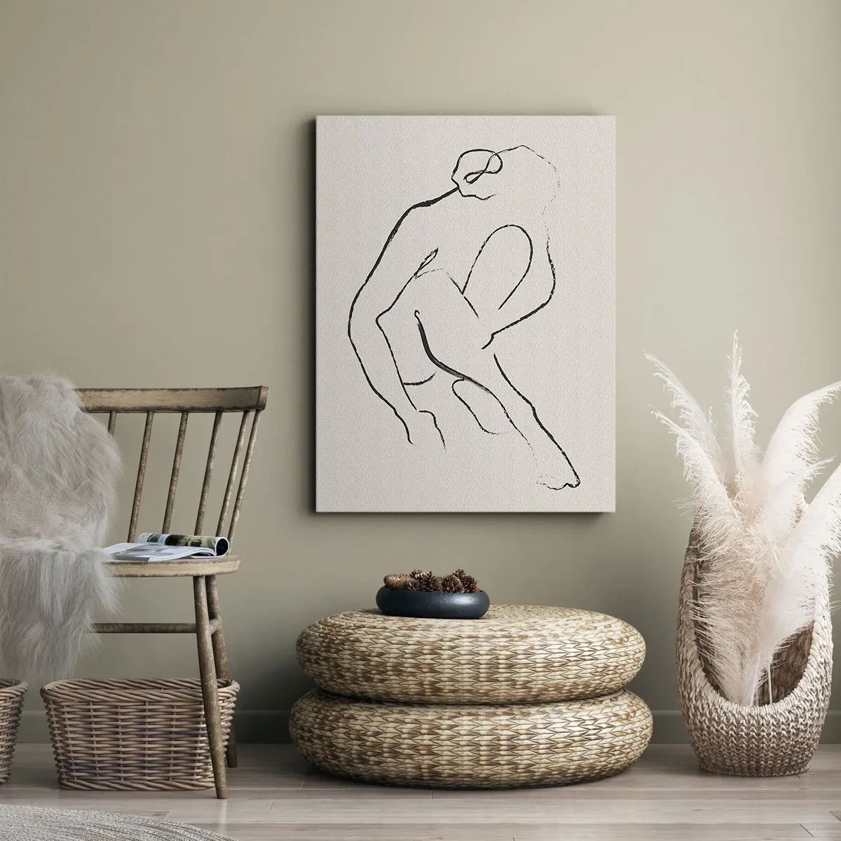 Obraz na płótnie - Szkic intymny - 65x120 cm