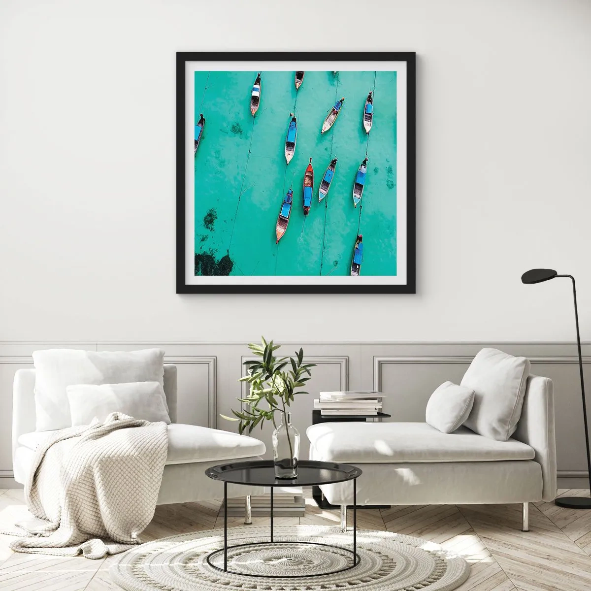 Plakat w czarnej ramie - W radosnym oczekiwaniu - 40x40 cm