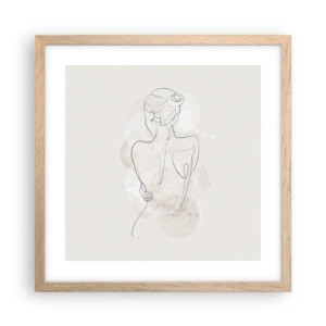 Plakat w ramie jasny dąb - Jak czuły instrument - 40x40 cm