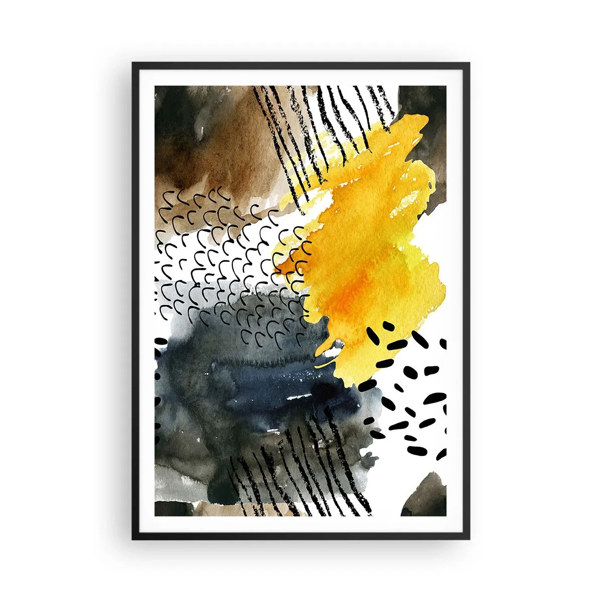 Plakat w czarnej ramie - Spotkanie żywiołów - 70x100 cm