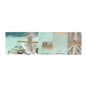 Fototapeta Próbka Premium Canvas - Czas relaksu - Hamak, Plaża, Podróże - 100x30 cm