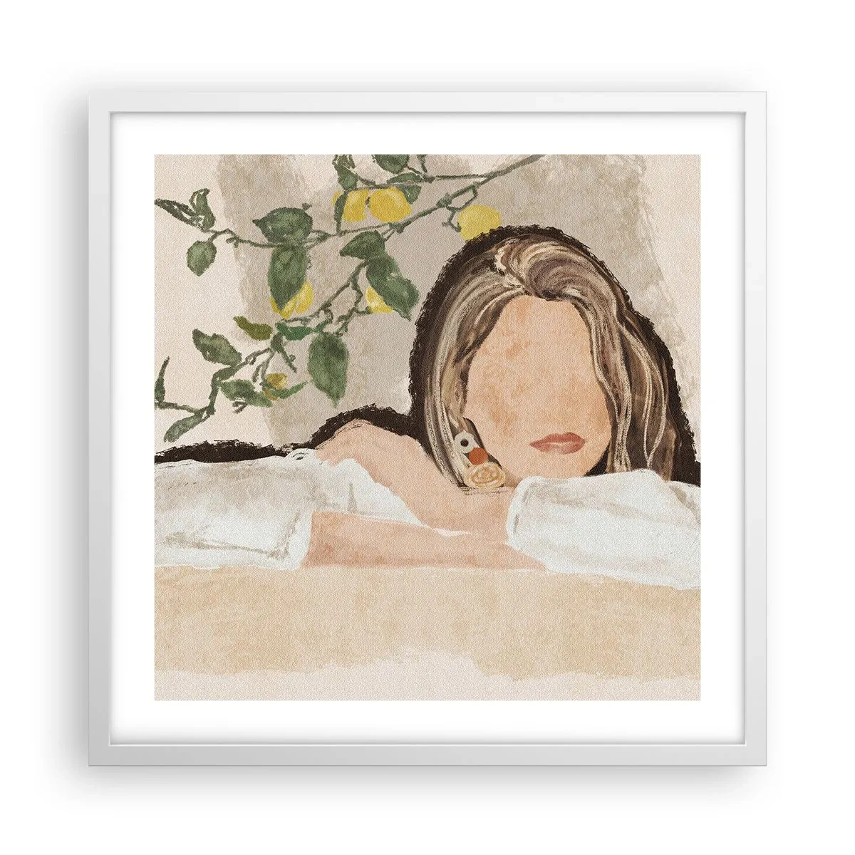 Plakat w białej ramie - Piękność południa - 50x50 cm