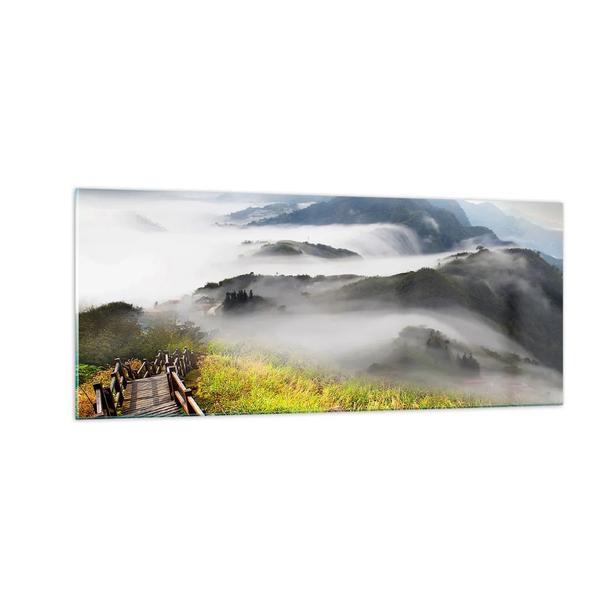 Obraz na szkle - Utkane z blasku i mgły - 100x40 cm