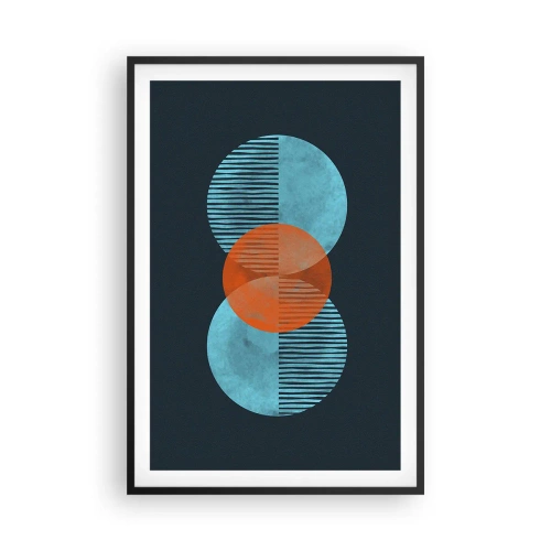 Plakat w czarnej ramie - Kompozycja symetryczna - 61x91 cm