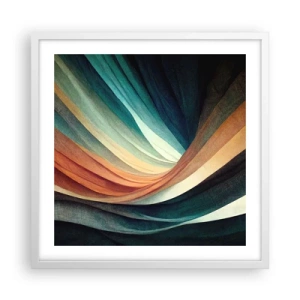 Plakat w białej ramie - Utkane z barw - 50x50 cm