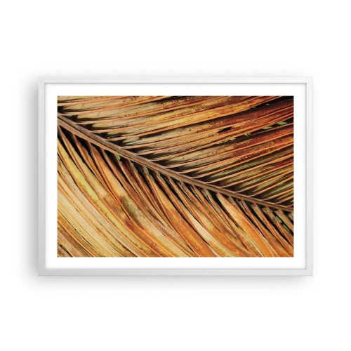 Plakat w białej ramie - Kokosowe złoto - 70x50 cm
