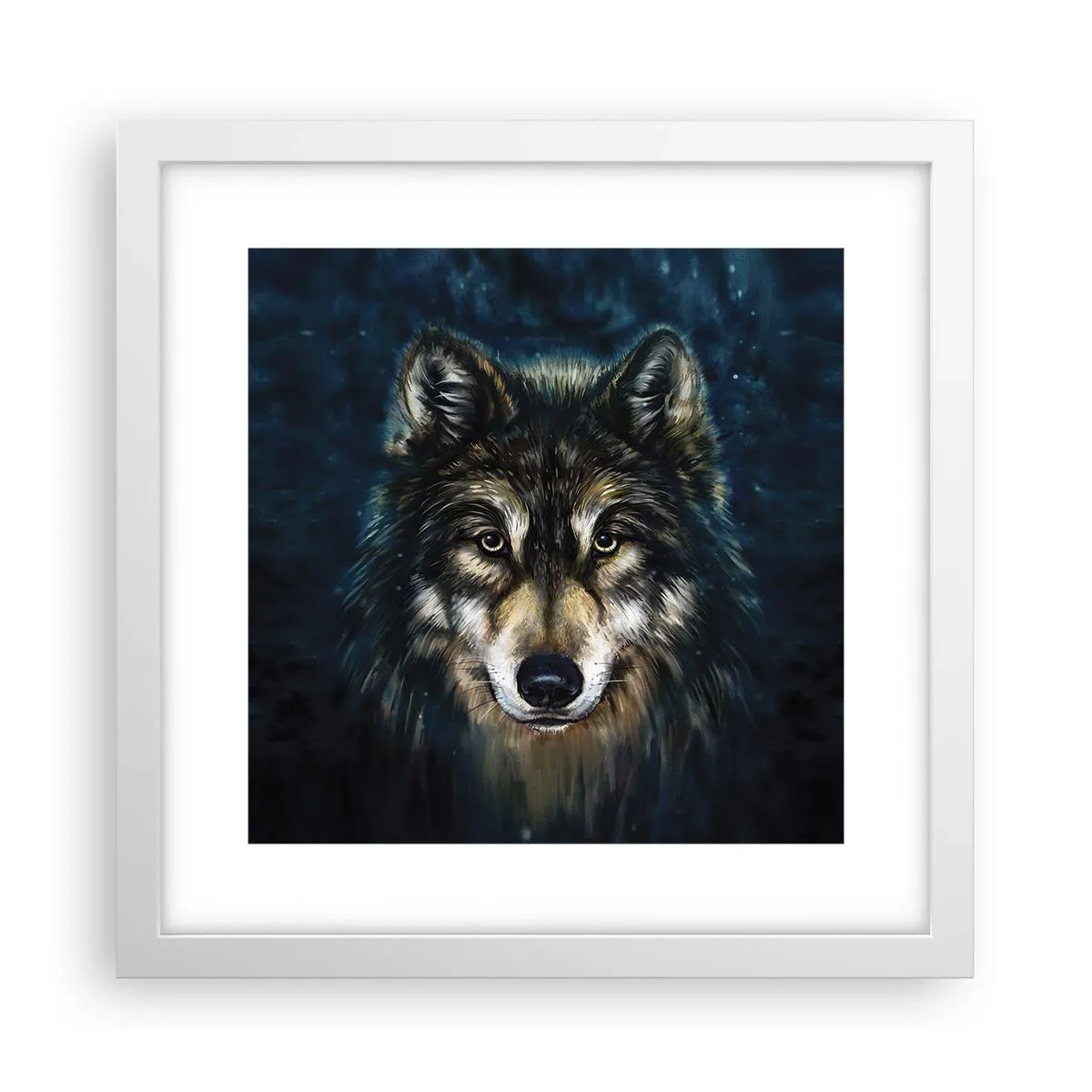 Plakat w białej ramie - Alfa? I omega - 30x30 cm