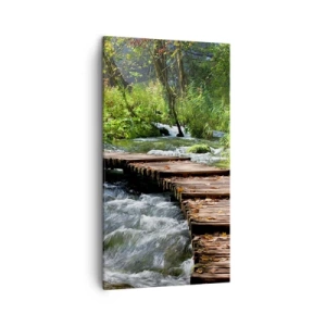 Obraz na płótnie - Nad pienistą kaskadą - 45x80 cm