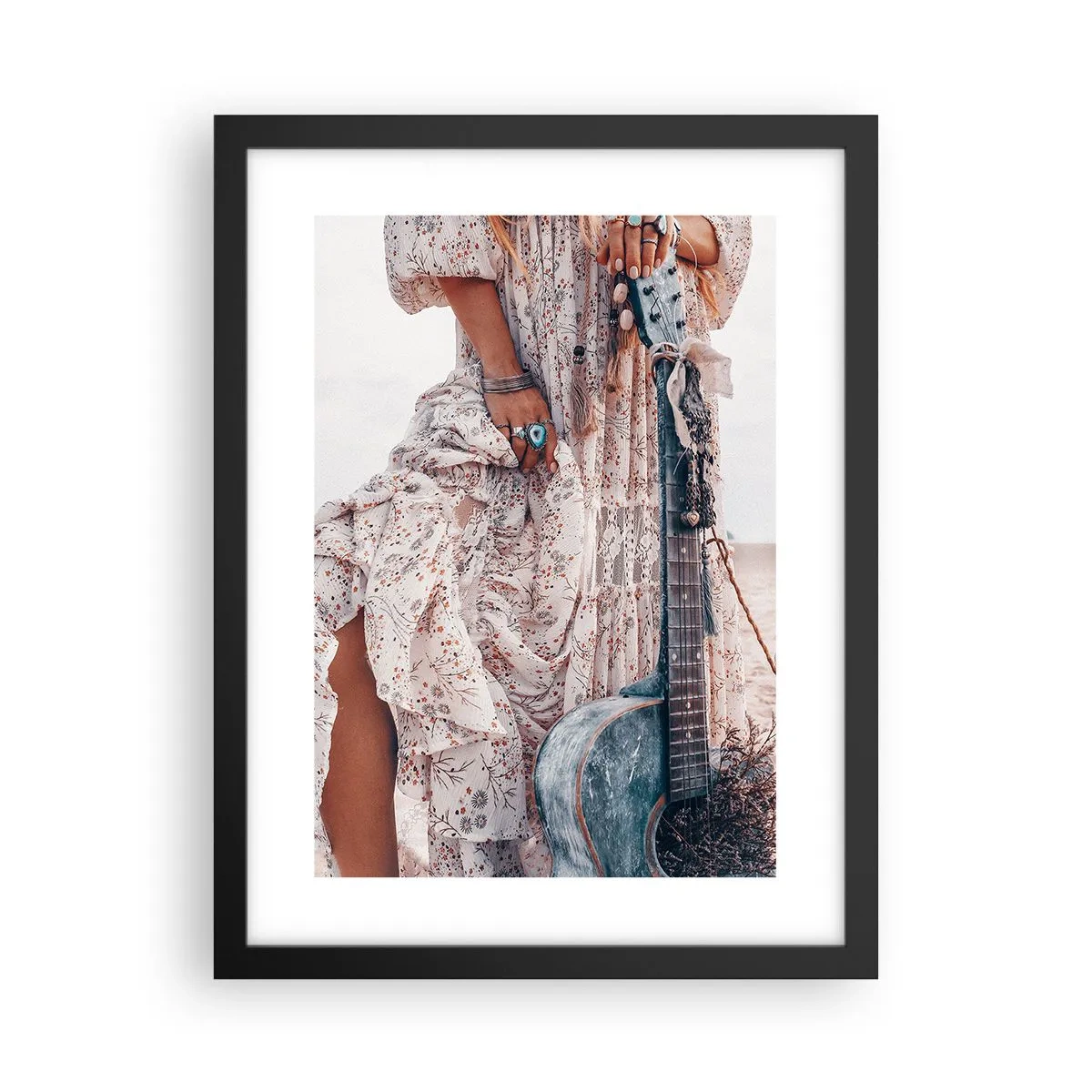 Plakat w czarnej ramie - Dzieci kwiaty w drodze - 30x40 cm